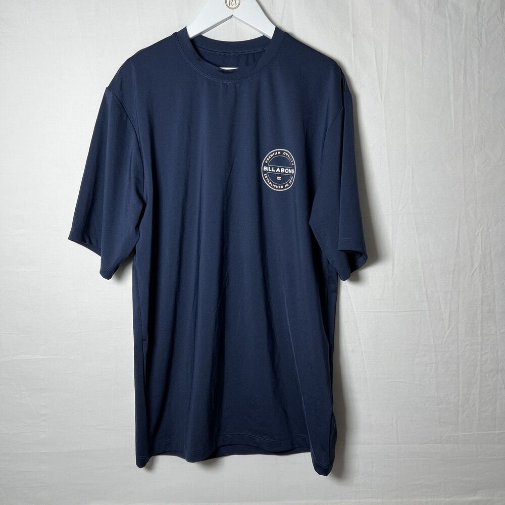 Billabong Men’s Rotor Short Sleeve UPF 50 Rash Vest Loose Fit Surf Beach Sz M